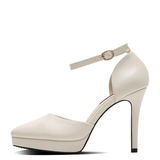 Women's Buckle Strap Formal Dress Shoes - Apricot - 1 / Matte / Shoes - 42 B - PU Leather - image 2