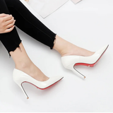 Women's Formal Red Sole Stiletto Pumps - Black - 1 / 12cm Stiletto - 44 B - PU Leather - image 30