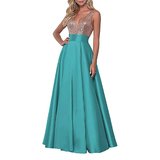 Women's Satin Sequin Evening Dress - Rose Gold - Evening Dress - US22 - Satin/Sequin - image 34