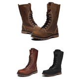 Men's Leather Hiking Boots Hunting Boots - Khaki - 1 / Boots - 45 B - Genuine Leather - image 37