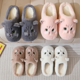 Women's Cute Cozy Cartoon Cat Slippers - Black - Cat Slippers - 46-47 - Plush - image 16