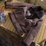 Men's Genuine Leather Sheepskin Jacket - Black - Bomber Jacket - 6XL - Genuine Leather - image 33