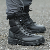 Men's Tactical Military Desert Hiking Boots - Black - Hiking Boots - 46 B - PU Leather - image 8