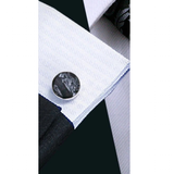 Funki Buys | Neckties | Men's 3 Pcs Black Silver Floral Tie Set