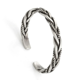 Men's Women's Braided Twist Bracelet - Silver - AL6122 - Adjustable - Alloy/Silver Plated - image 13
