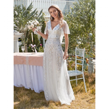 Women's Long Sequin Lace Formal Dress - Green - Gown - 26 - Polyester/Chiffon/Tulle - image 10