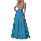 Women's Satin Sequin Evening Dress - Rose Gold - Evening Dress - US22 - Satin/Sequin - image 36