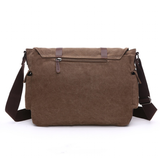 Messenger Bags Men's Canvas Hide Bags - Coffee - Bag - Large - Canvas/Leather - image 15