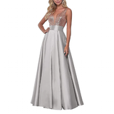 Women's Satin Sequin Evening Dress - Rose Gold - Evening Dress - US22 - Satin/Sequin - image 48