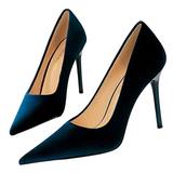 Women's Suede Fashion High Heel Stiletto - Royal Blue - Pointy Heels - 40 B - PU Suede - image 1