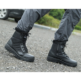 Men's Tactical Military Desert Hiking Boots - Black - Hiking Boots - 46 B - PU Leather - image 10