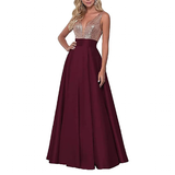 Women's Satin Sequin Evening Dress - Rose Gold - Evening Dress - US22 - Satin/Sequin - image 40