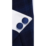 Funki Buys | Neckties | Men's 3 Pcs Blue and Gold Striped Tie Set