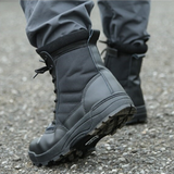 Men's Tactical Military Desert Hiking Boots - Black - Hiking Boots - 46 B - PU Leather - image 3