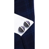 Funki Buys | Neckties | Men's 3 Pcs Black Lilac Striped Tie Set