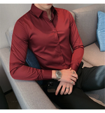 Men's Slim Fit British Style Dress Shirt 7XL - Royal Blue - Slim Fit Dress Shirt - 7XL - Polyester - image 44