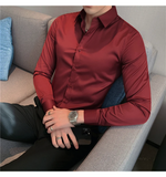 Men's Slim Fit British Style Dress Shirt 7XL - Royal Blue - Slim Fit Dress Shirt - 7XL - Polyester - image 42