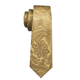 Men's 4 Pcs Dark Gold Vest Tie Set - Gold - 4Pcs Set - 2017 - XXXL - Silk - image 7