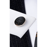 Funki Buys | Neckties | Men's 3 Pcs Black Golden Floral Tie Set