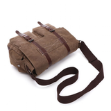 Messenger Bags Men's Canvas Hide Bags - Coffee - Bag - Large - Canvas/Leather - image 18