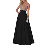 Women's Satin Sequin Evening Dress - Rose Gold - Evening Dress - US22 - Satin/Sequin - image 44