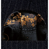 Funki Buys | Neckties | Men's 3 Pcs Black Golden Floral Tie Set