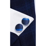 Funki Buys | Neckties | Men's 3 Pcs Blue White Striped Tie Set