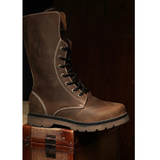 Men's Leather Hiking Boots Hunting Boots - Khaki - 1 / Boots - 45 B - Genuine Leather - image 14