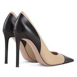 Women's Luxury Super High Fashion Heels - Black/Beige - 1 / Matte / 12cm / Stilettos - 46 B - PU Leather - image 25