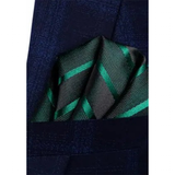 Funki Buys | Neckties | Men's 3 Pcs Dark Green Striped Tie Set