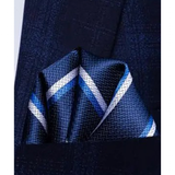 Funki Buys | Neckties | Men's 3 Pcs Blue White Striped Tie Set