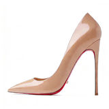 Women's Formal Red Sole Stiletto Pumps - Black - 1 / 12cm Stiletto - 44 B - PU Leather - image 4