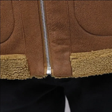 Men's Hooded Winter Faux Leather Jacket - Khaki - Jacket - 8XL - PU Leather - image 10