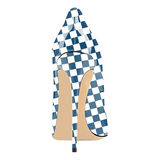 Women's Colored Checkered Patent High Heels - Black/White - 12cm Heel - 44 B - PU Leather - image 5
