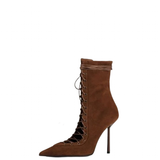 Funki Buys | Boots | Women's Stylish Lace Up Stiletto Boots