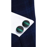 Funki Buys | Neckties | Men's 3 Pcs Dark Green Striped Tie Set