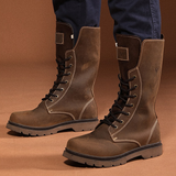 Men's Leather Hiking Boots Hunting Boots - Khaki - 1 / Boots - 45 B - Genuine Leather - image 7