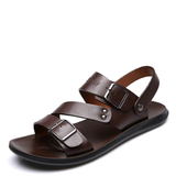 Men's Summer Fashion Leather Sandals - Brown - Sandals - 48 B - PU Leather - image 1