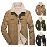 Men's Winter Down Jackets Fleece Coats - Black - Fleecy Jacket - 6XL - Cotton - image 13