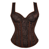 Women's Satin Shoulder Straps Corsets - Black - Corset - 6XL - Polyester - image 26