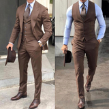 Men's 3 Pcs Slim Fit Formal Wedding Suits - Red - 3 Pcs Slim Fit Suit - 6XL - Polyester - image 11