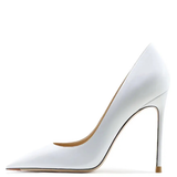 Women's White Patent Leather Stilettos - White - 1 / 12cm Heel - 46 B - Genuine Patent Leather - image 12