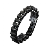 Unisex Metal Bike Chain Wristband - Black - Bike Chain Bracelet - 17cm Bracelet - Stainless Steel - image 10