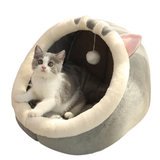 Funki Buys | Pet Beds | Cat Bed Warm Cozy Kitten Cat Cave - Pink - Rabbit / Cat Cave Bed / L / Plush - image 28