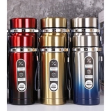 Stainless Steel Sensor Thermoses - Gold - Smart Display / Thermos Water Bottle - 1000ML - Stainless Steel - image 1
