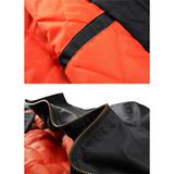 Men's Military Aviator Bomber Jacket - Green - Bomber Jacket - CN 4XL(US 2XL) - Polyester - image 12