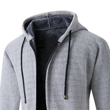 Men's Cashmere Zip Up Hooded Sweater - Black - Hoodie Jacket - 4XL - Polyester - image 18
