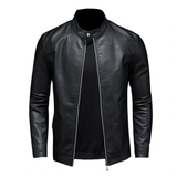 Men's Faux Leather Biker Jacket Slim Fit - Black - Biker Jacket - 5XL - PU Leather - image 1