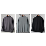 Men's Thick Warm Turtleneck Pullover - Black - Turtleneck Sweater - L (55-65KG) - Polyester - image 11