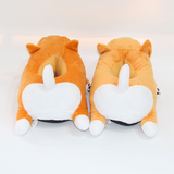 Women's Plush Soft Dog Slipper - Brown - Lying Firewood Dog Slippers - 45 B - Plush - image 4